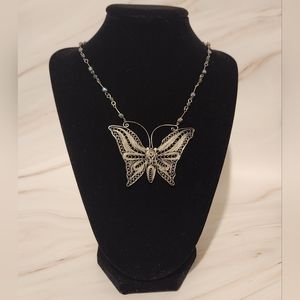 Venezia Jeans Butterfly Beaded Necklace
